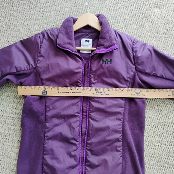 Helly Hansen Women Purple Terry Cloth Jacket Coat Primaloft Vikings Golf MED - Picture 7 of 11